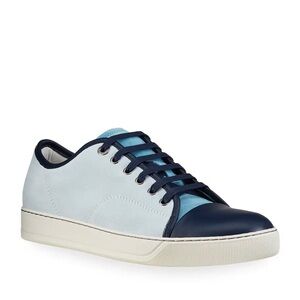 Brand new Lanvin Suede Color Block Pattern Sneaker